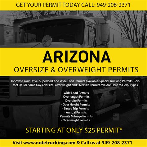 arizona dot oversize permits online.